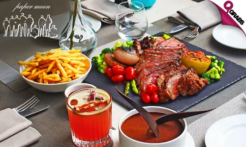 Ribeye Steak Dinner for TWO at Paper Moon Doha!